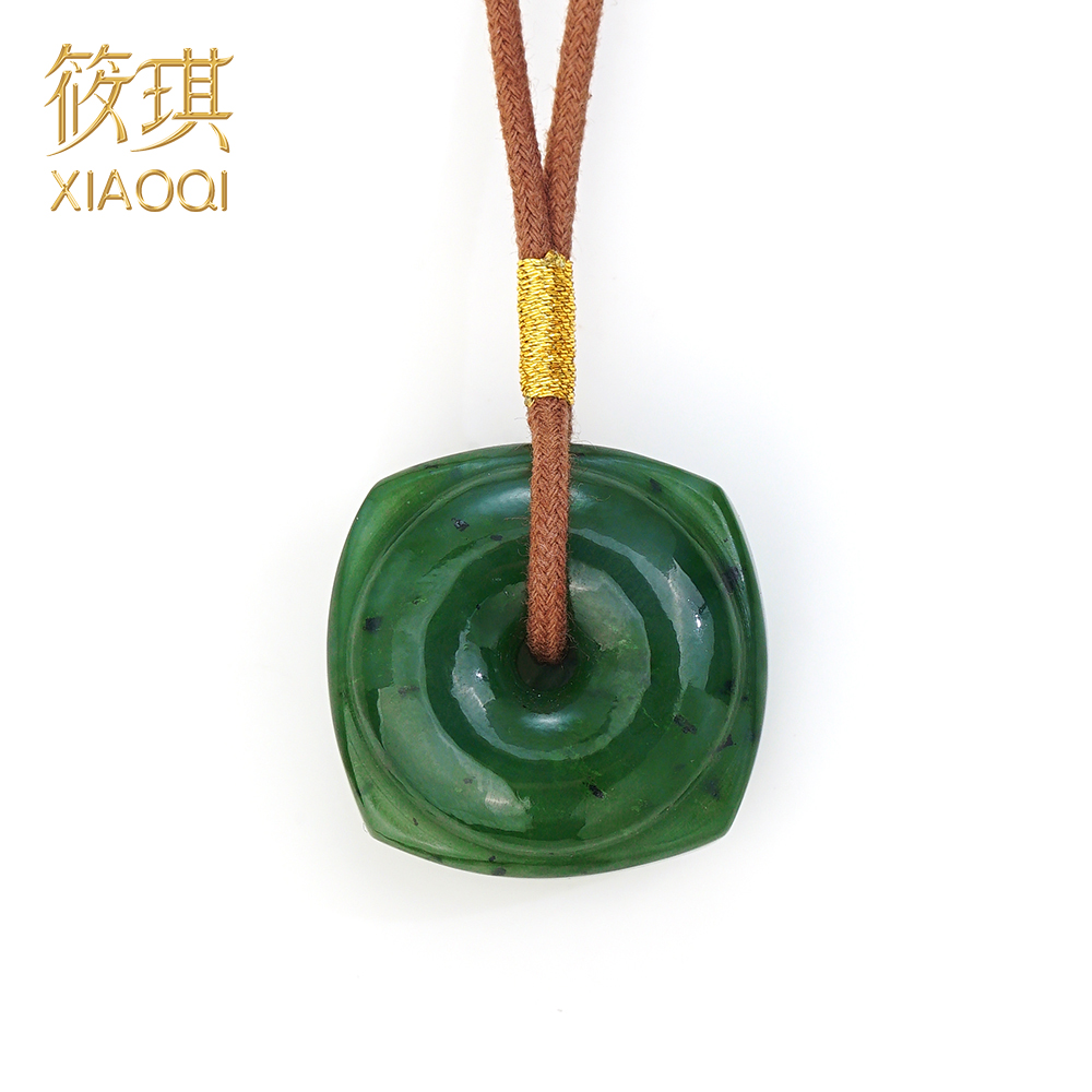 和田玉碧玉方扣11348（Joyce娇姐）