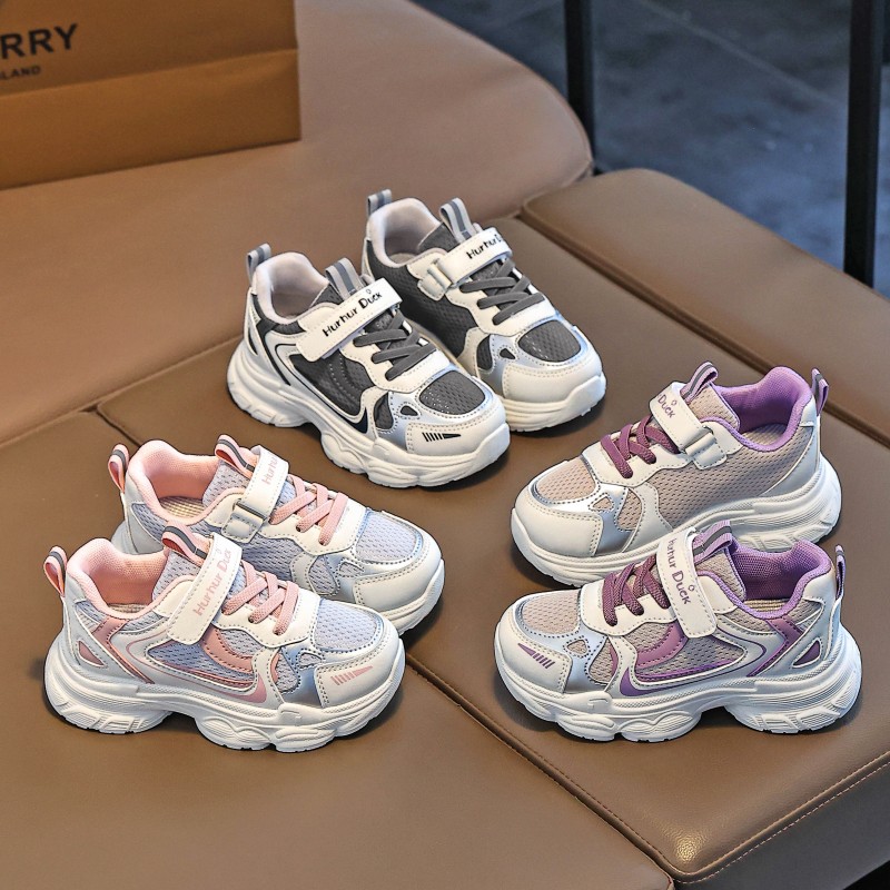 小黄鸭儿童运动鞋2025春秋新款网面透气中大童百搭防滑儿童跑步鞋