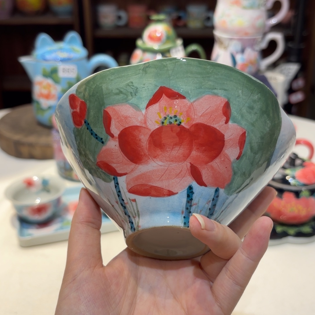 景德镇手绘高温釉下彩陶瓷茶具