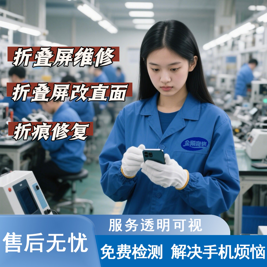 手机屏幕寄修折叠屏改直面屏手机维修