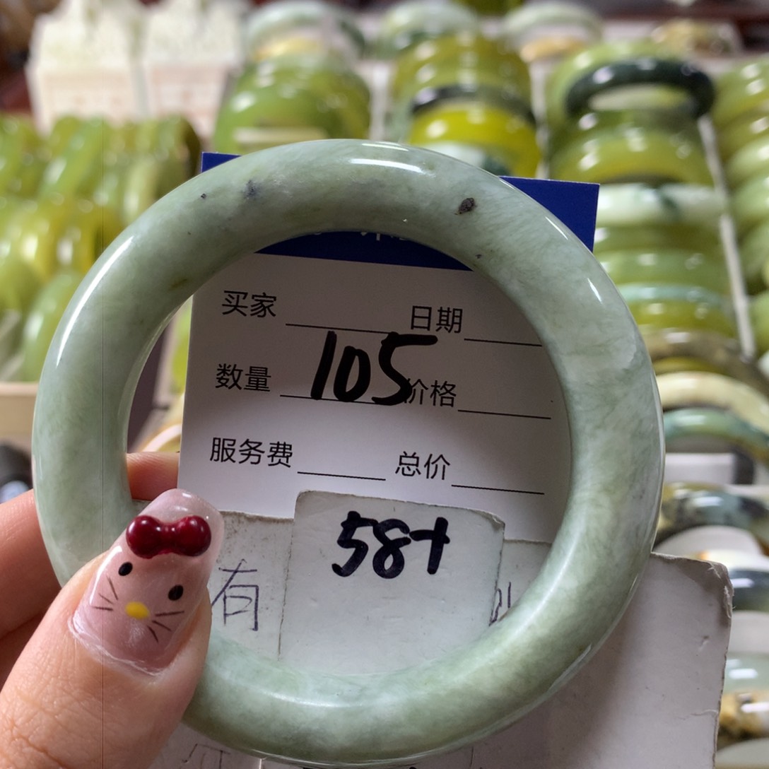 蛇纹石玉手镯未镶嵌105