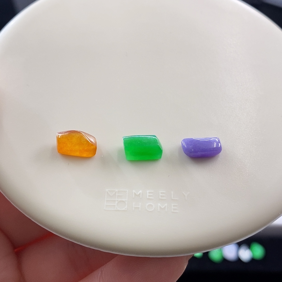 散珠翡翠浓色多宝裸石