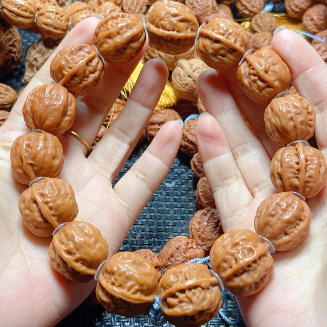 文玩核桃手串掰***果八棱