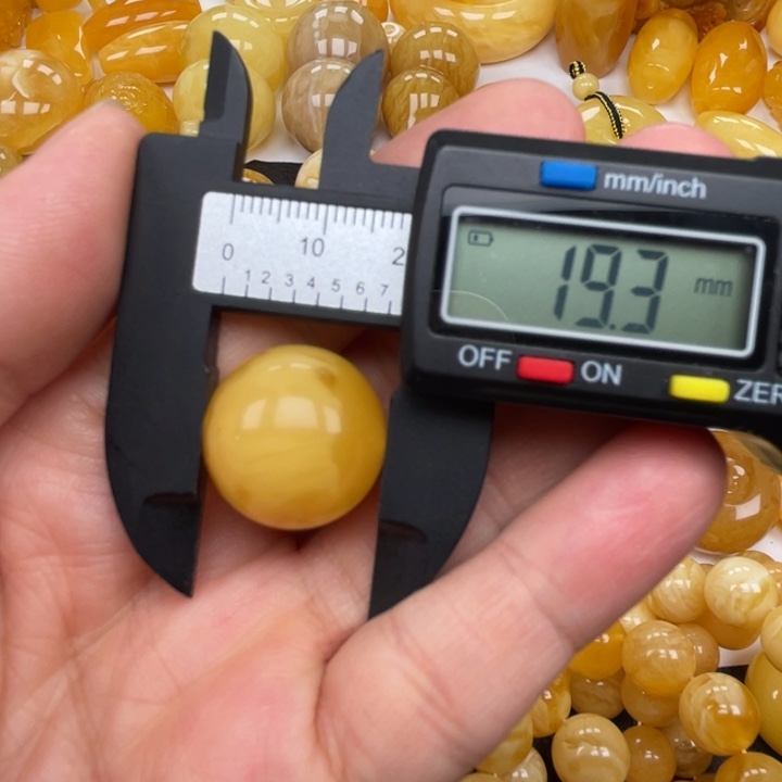 裸石蜜蜡未镶嵌蜜蜡圆珠