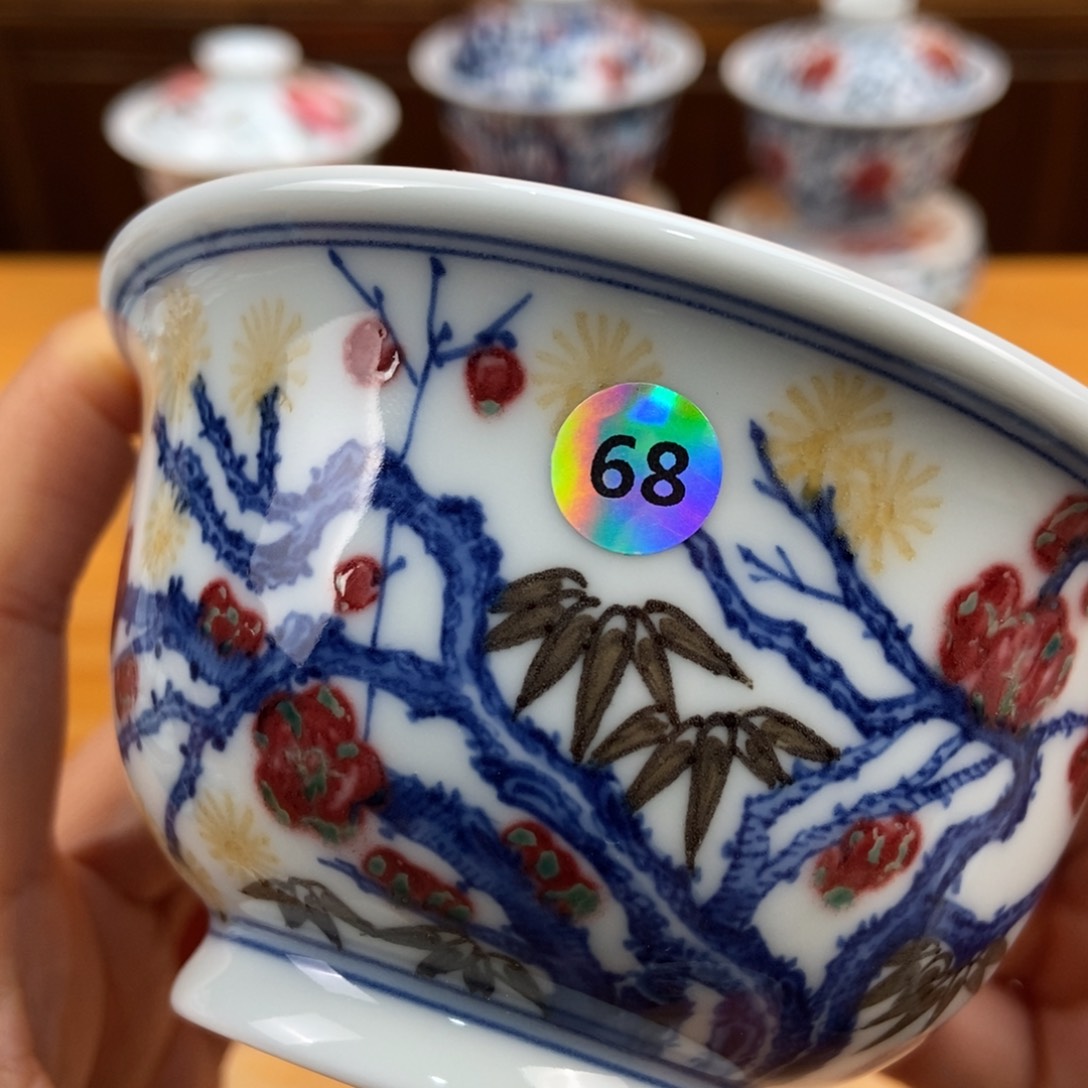 手绘现代茶具非古董