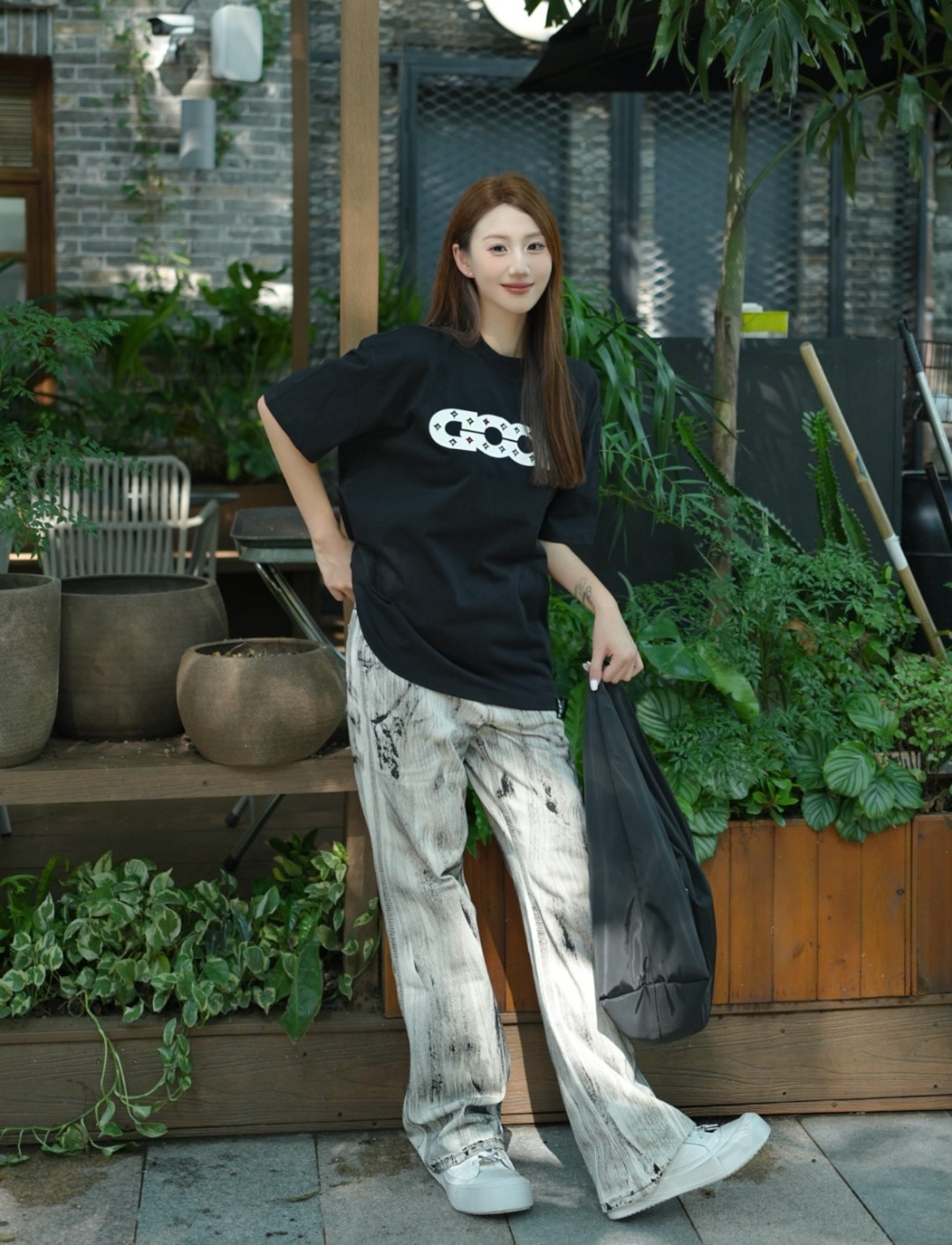 GO轻奢彩钻印花短袖T恤男女款