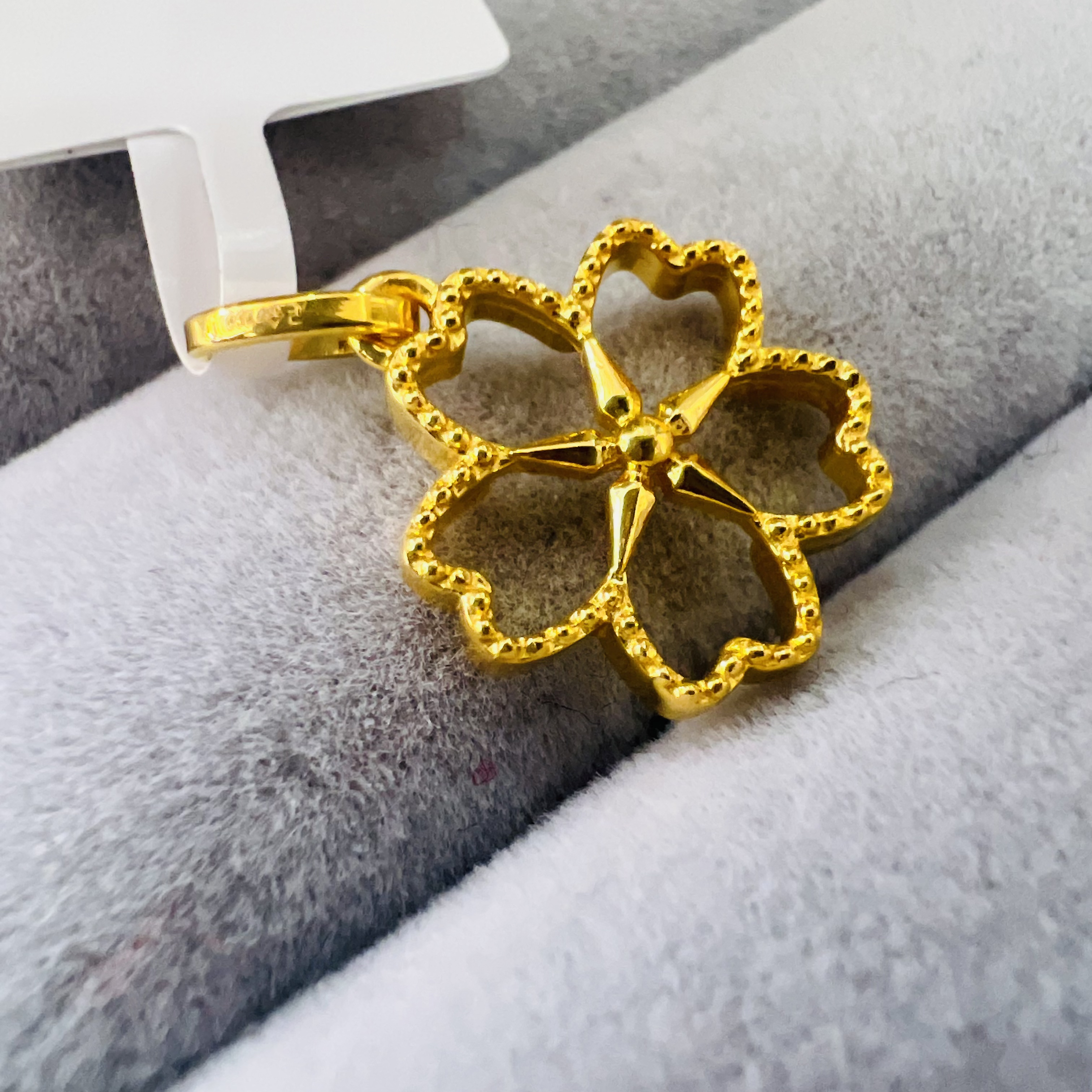 【夏夏专享】足金999饰品 五叶草吊坠 1.51 GP