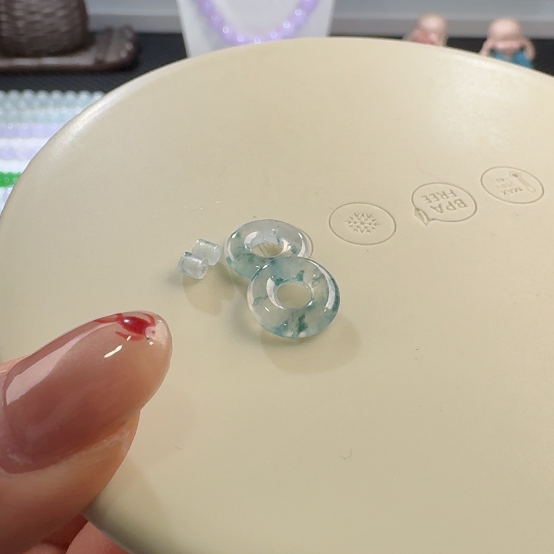 翡翠手链未镶嵌高冰飘兰花甜甜圈