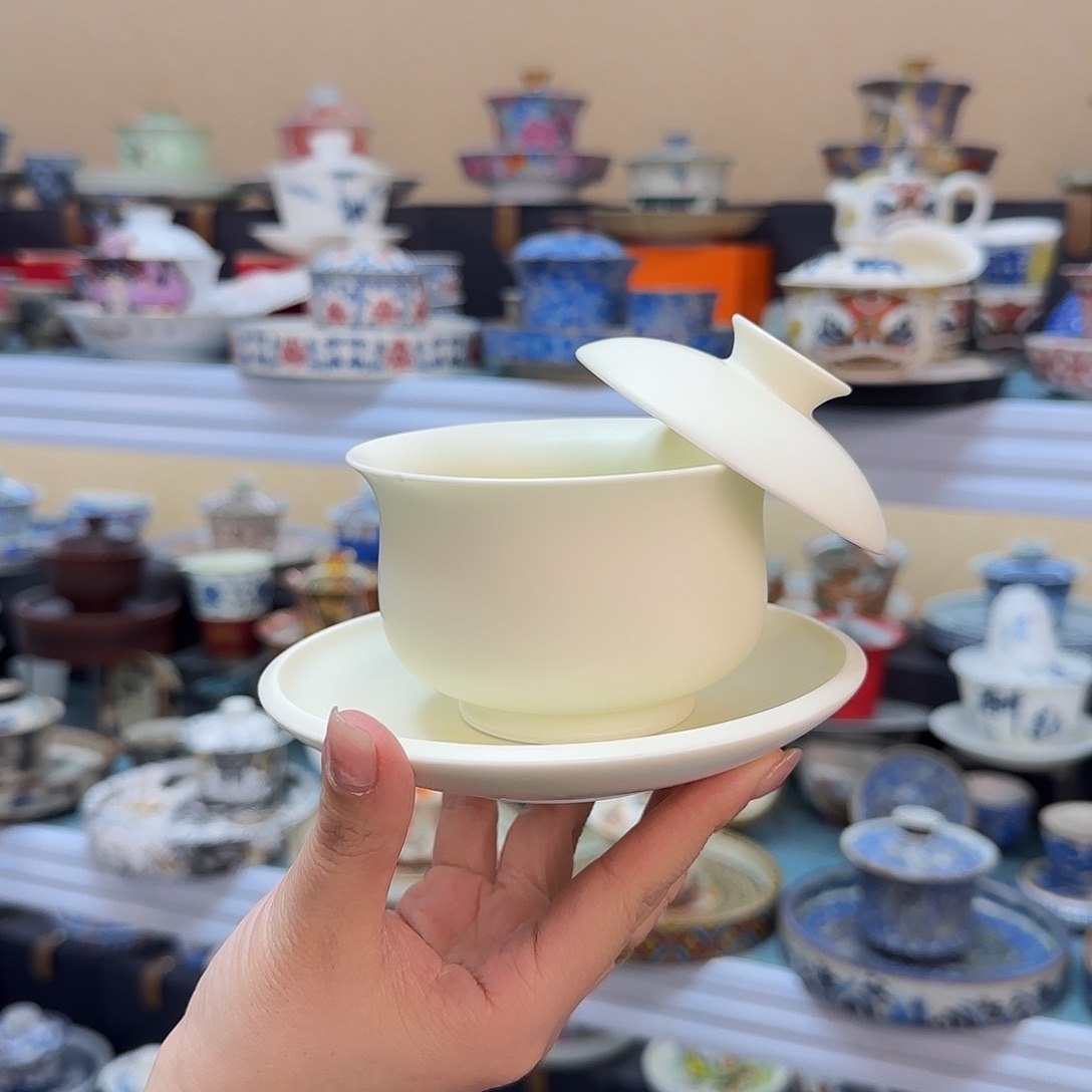 盖碗的时候就可以把碗