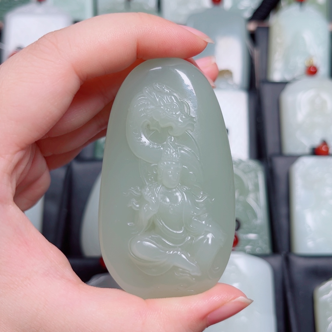 和田玉未镶嵌挂件