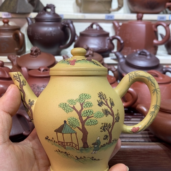 无***子茶壶紫砂精工制作