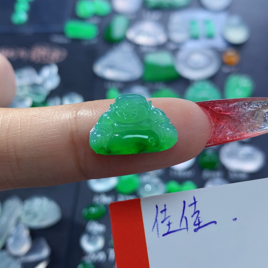 翡翠颈饰未镶嵌纯天然缅甸翡翠A货