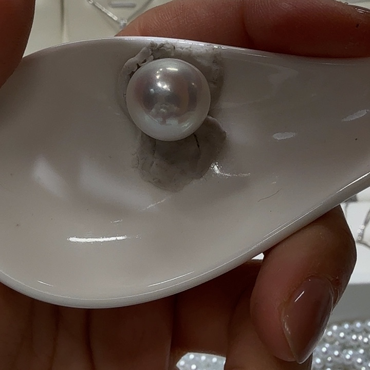 足银13.5mm银蓝银粉裸珠no退换