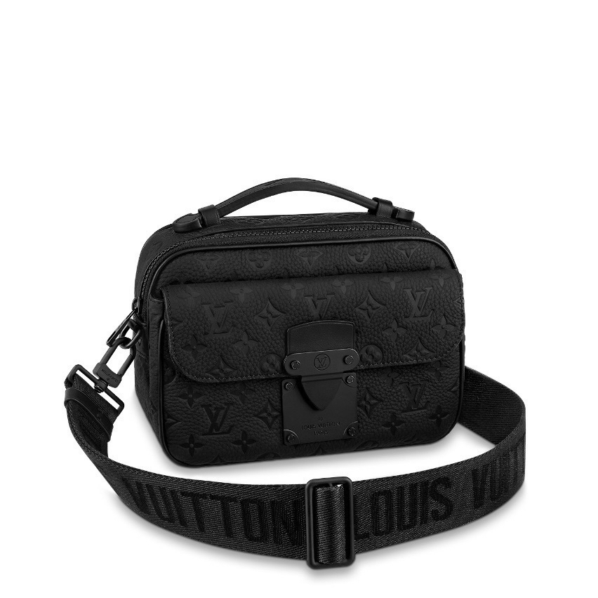 99新 LouisVuitton/路易威登 Slock压纹印花邮差包斜挎包 G063