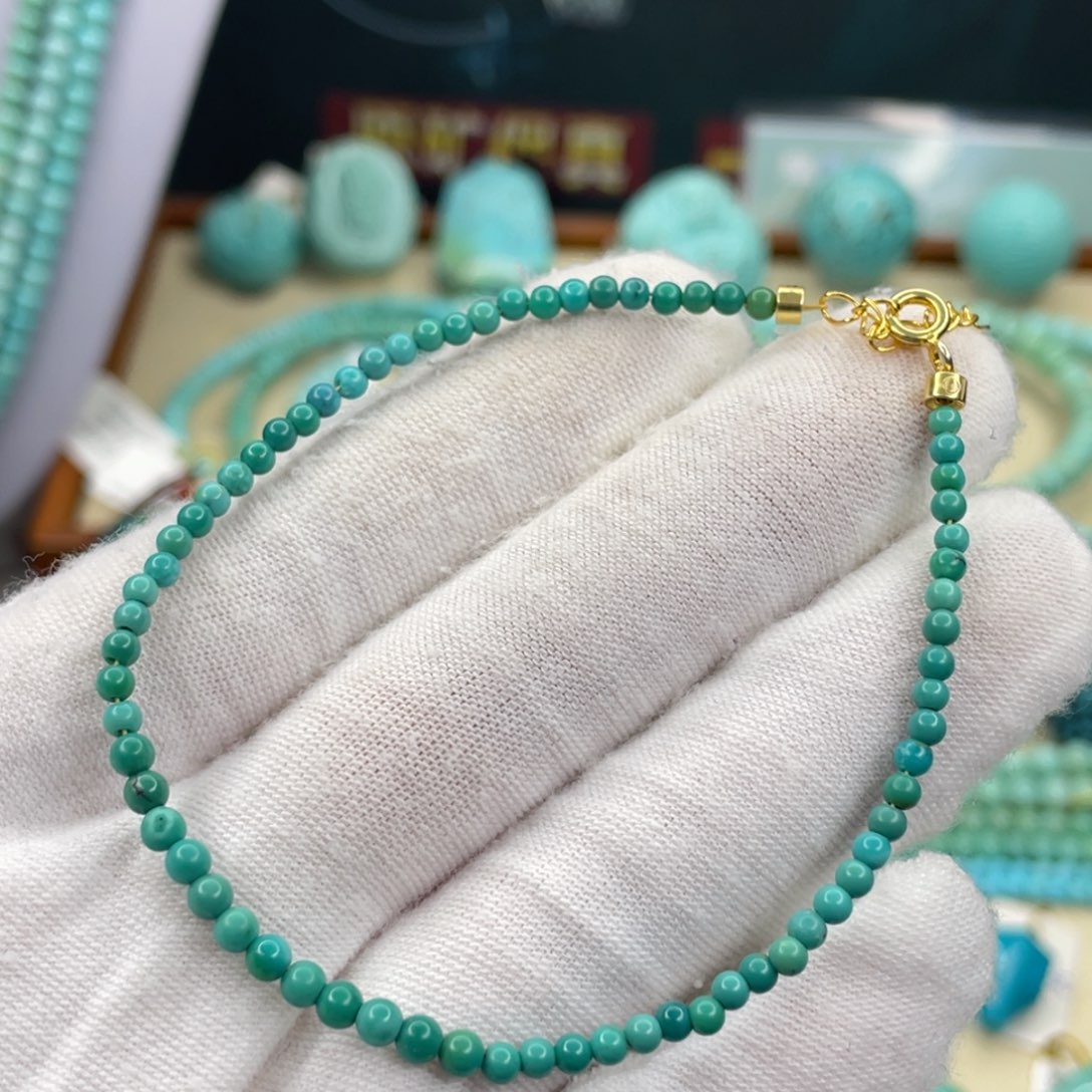 清***秋绿松石未镶嵌挂件