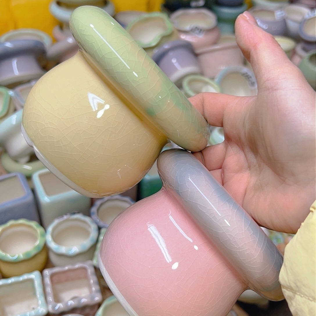 红陶陶瓷花盆当场满12包邮