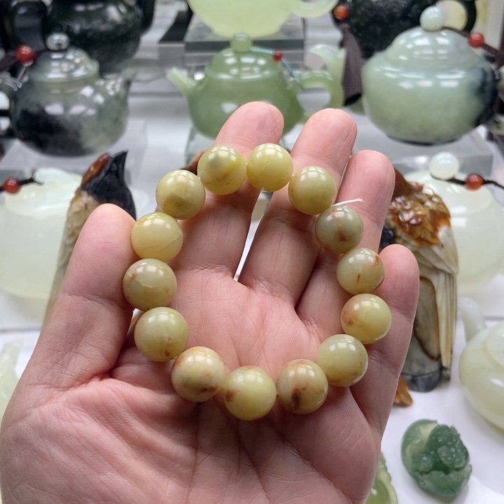 蛇纹石玉手链未镶嵌