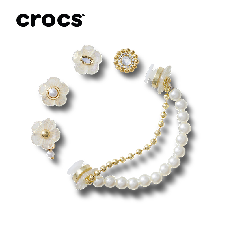 CROCS/卡骆驰【质感珍珠】时尚优雅智必星洞洞鞋鞋花潮流官方配件