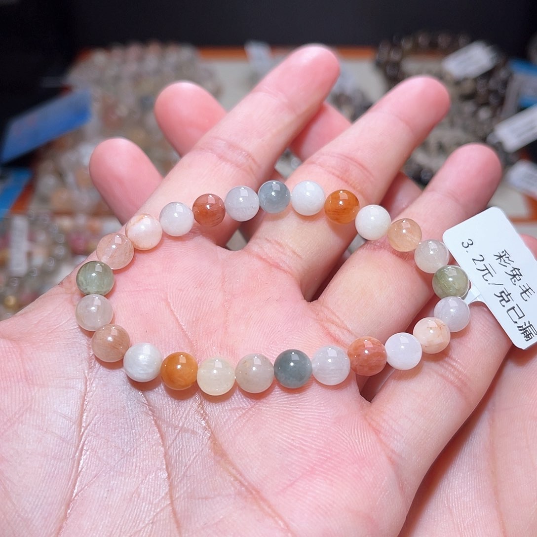 水晶手链未镶嵌304号主图手串  7+