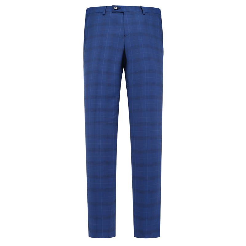 Y1548路春秋男式西裤 中腰修身商务休闲长裤 深蓝色