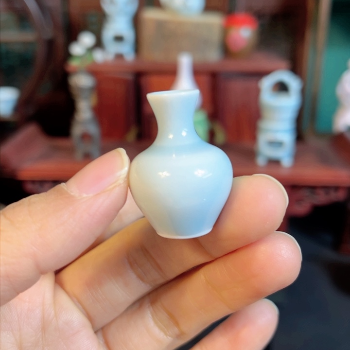 摆件微陶老王迷你花瓶