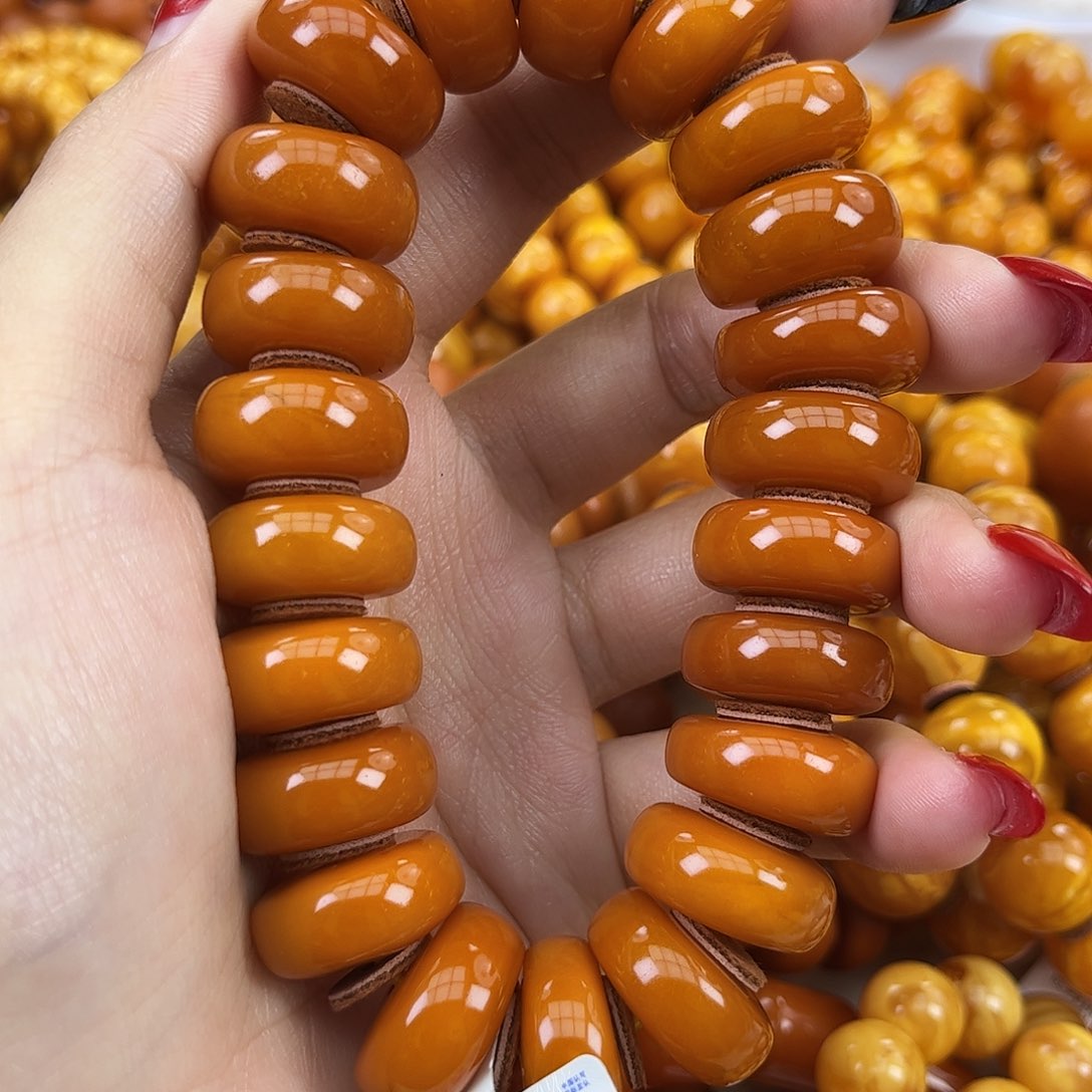 琥珀颈饰未镶嵌韓*蜜蜡