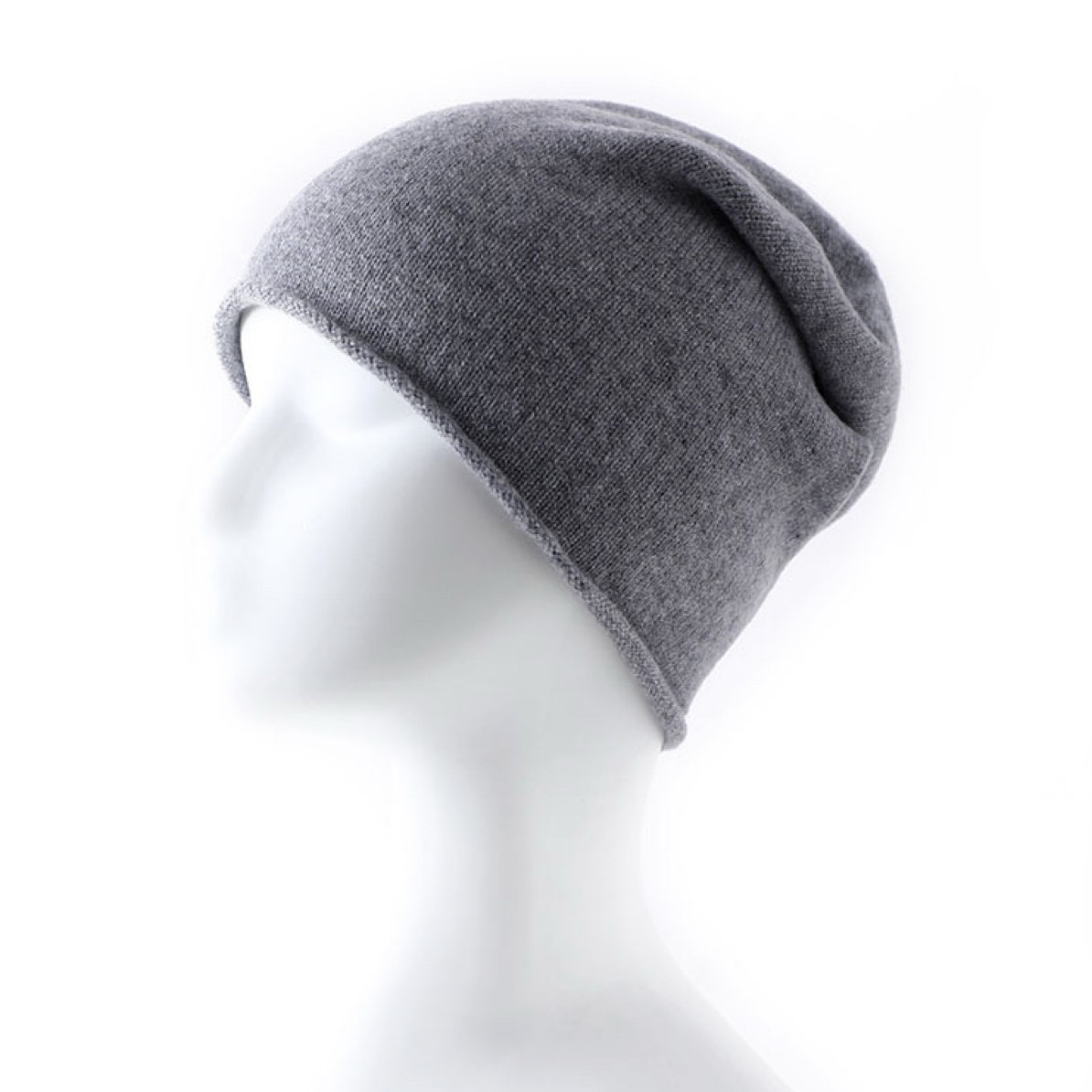 100纯山羊绒卷边堆堆帽男女同款针织包头羊绒帽子冷帽新款rs612