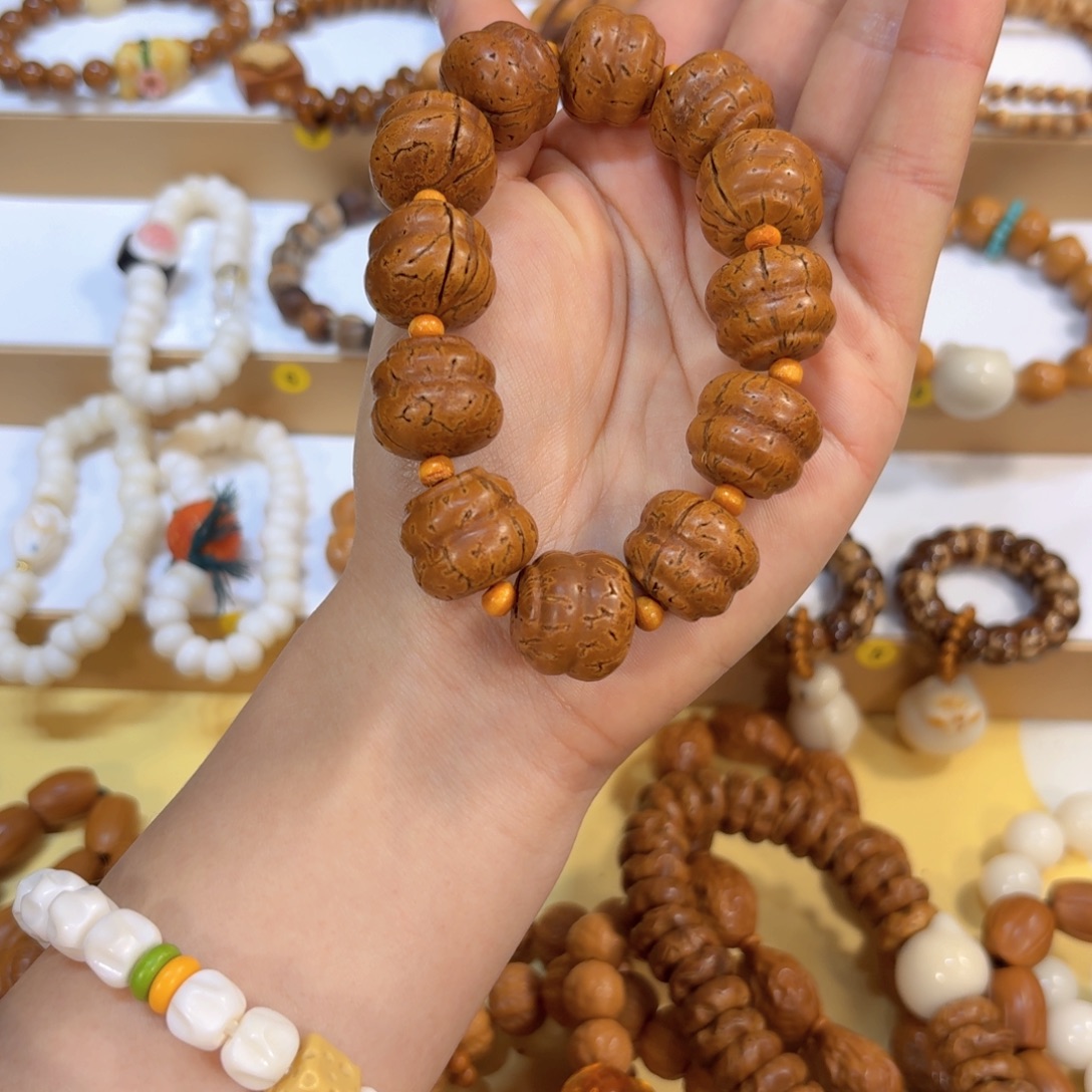 星月菩提吊坠桃核葫芦