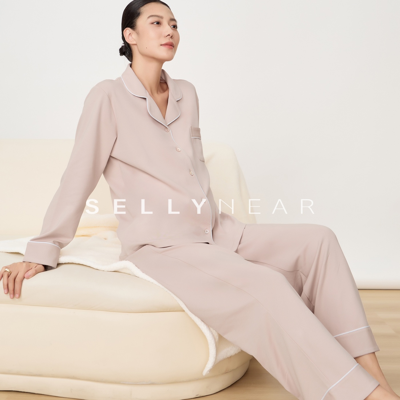 SELLYNEAR月子服孕妇睡衣秋新款孕期套装产后产妇喂奶哺乳家居服