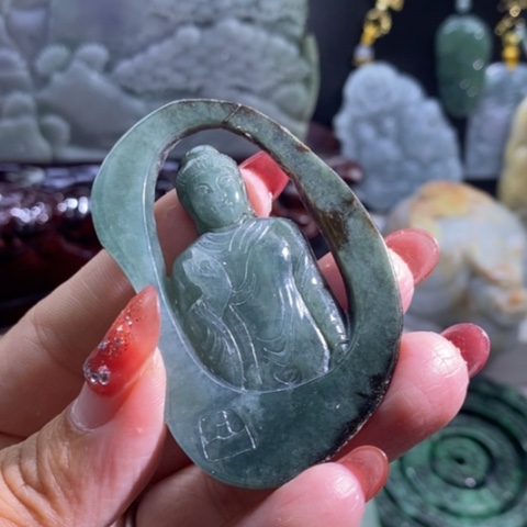 【闪购商品】颈饰未镶嵌翡翠阿咪