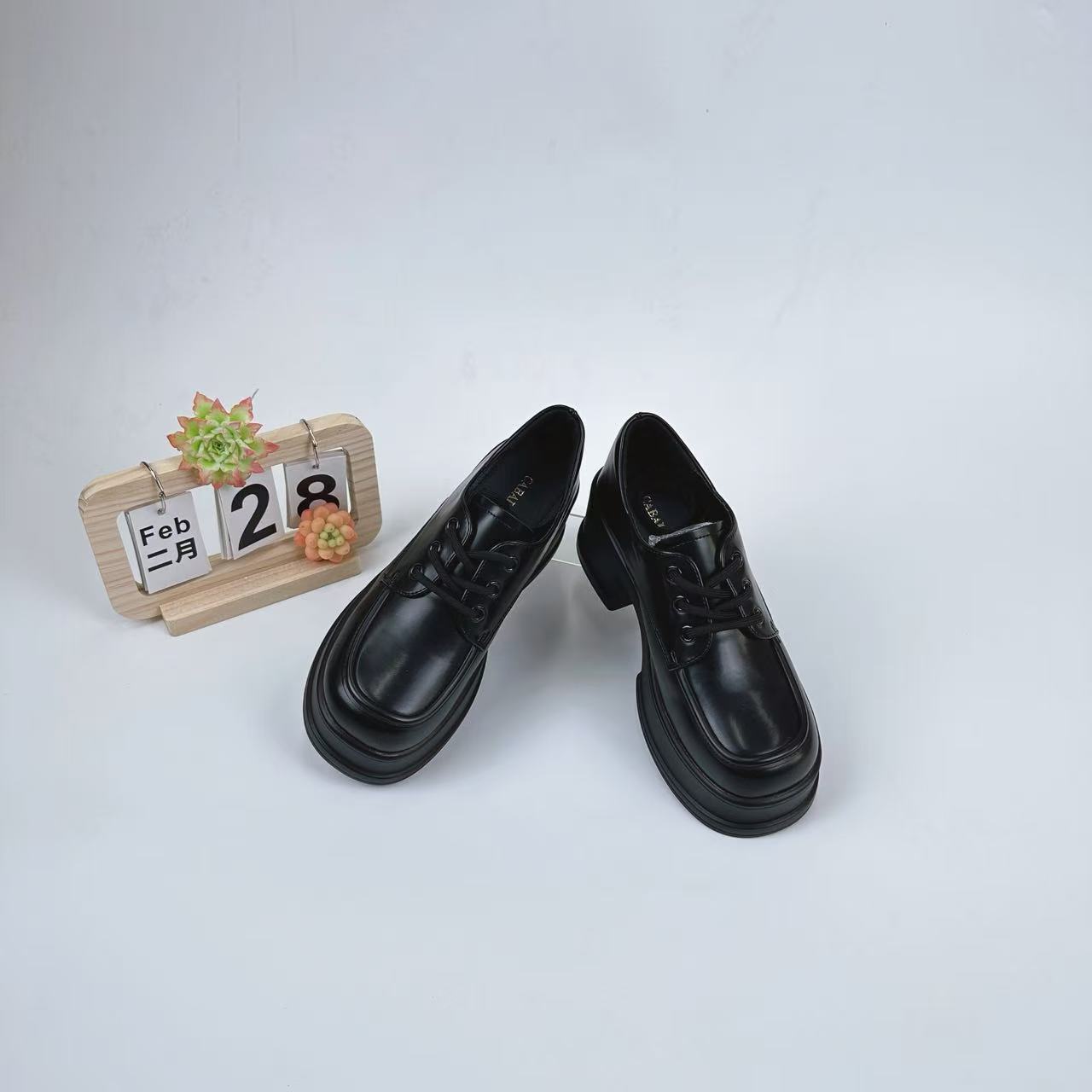 小强家女鞋  新款百搭圆头单鞋乐福鞋（A244-14-2）（B336225154-08）