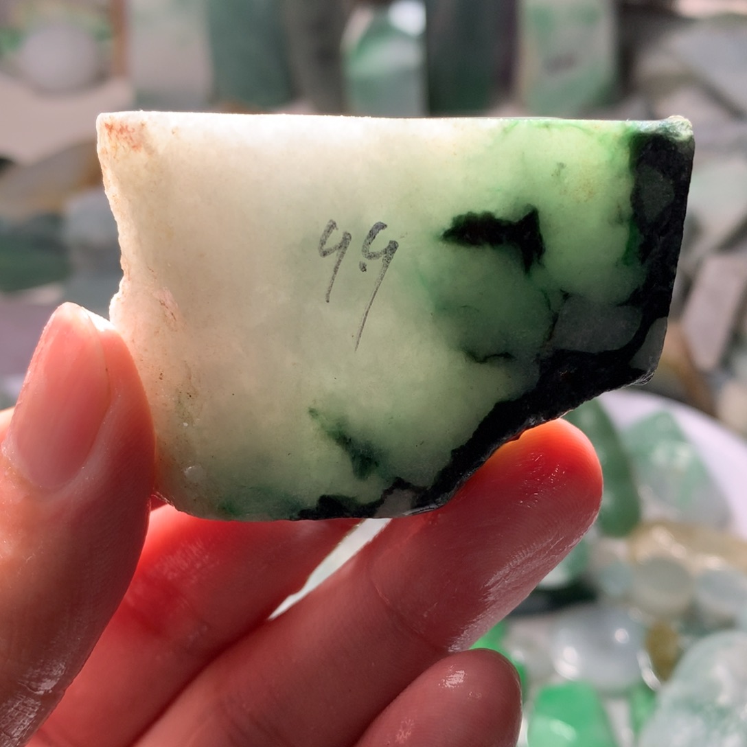 翡翠散珠翡翠原石片料