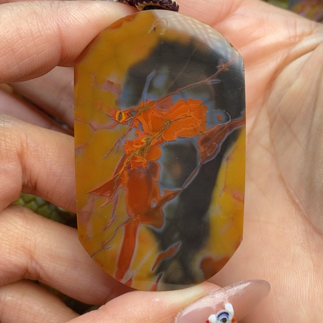 玛瑙/玉髓颈饰未镶嵌战国红