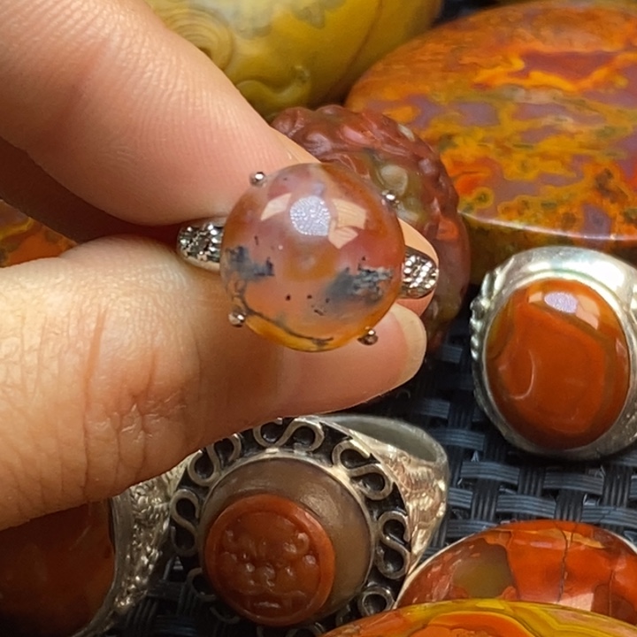 玛瑙/玉髓戒指合金