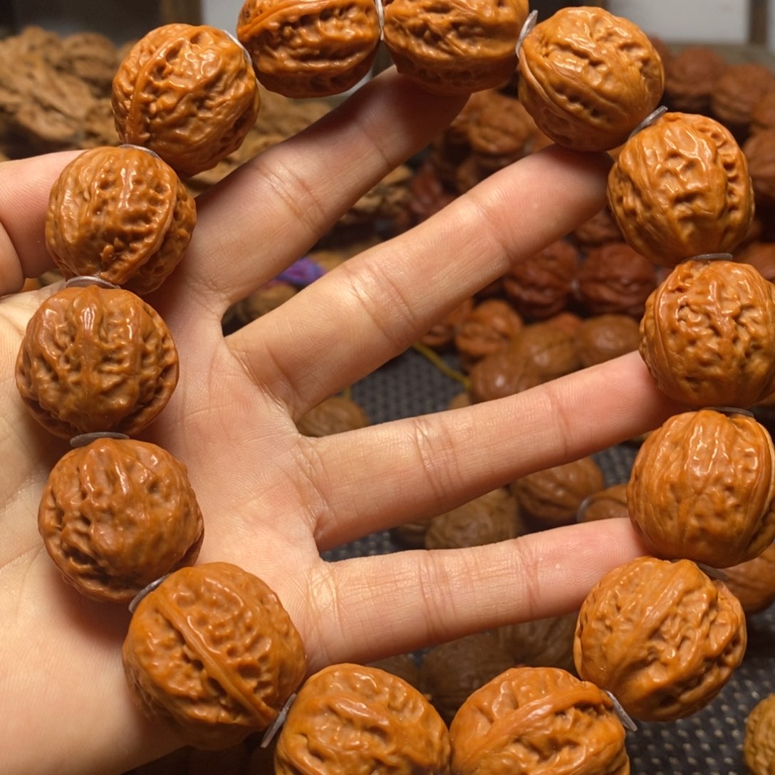 水***店手串文玩核桃粗筋八棱手串