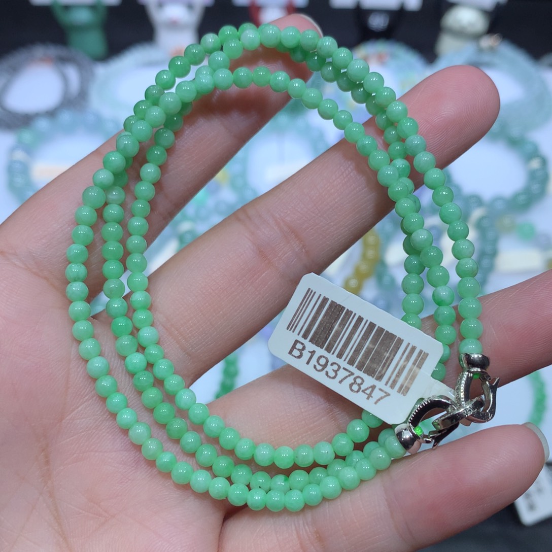 翡翠未镶嵌手串天然