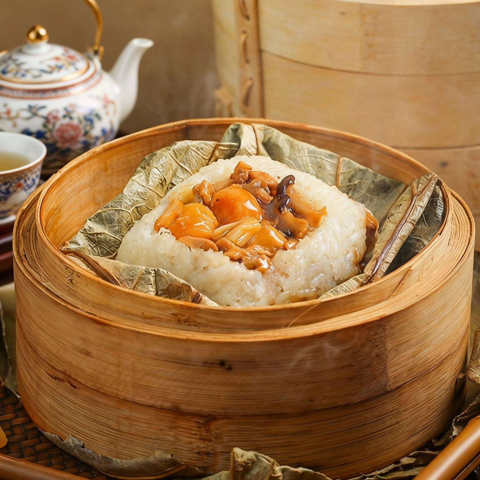 「蒸道」瑶柱蛋黄糯米鸡软糯咸香 125克/个 速冻锁鲜广式早茶点心