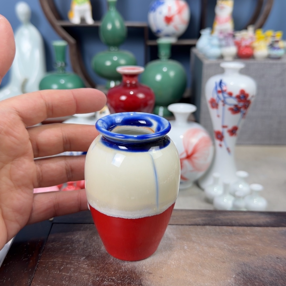 陶瓷手工小花器摆件