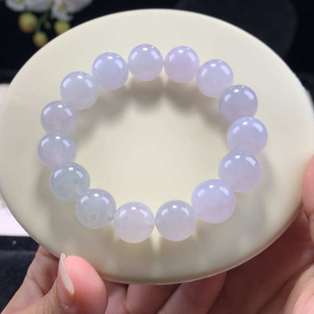 未镶嵌手串翡翠大卡特价紫串