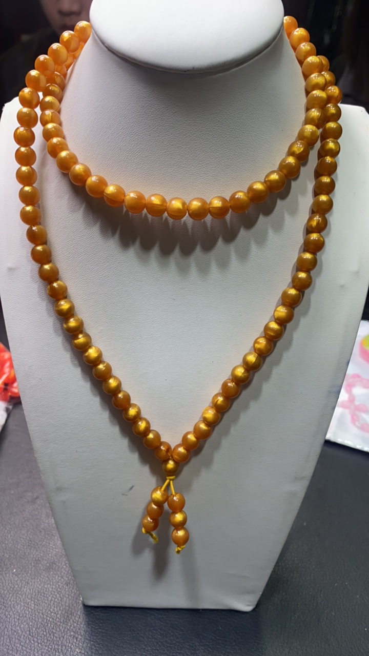 B  349 卡8 108金丝流金蜜项链