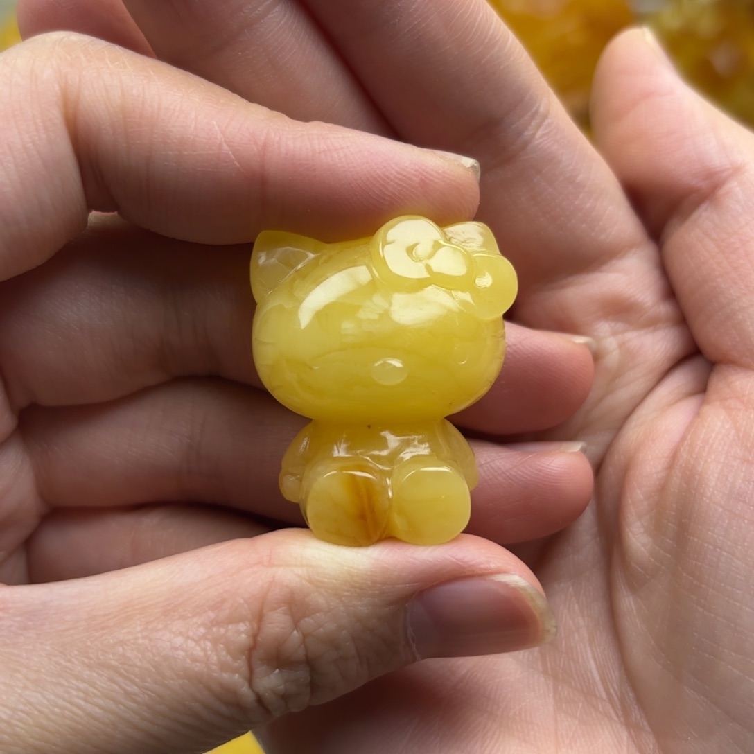 裸石蜜蜡未镶嵌蜜蜡吊坠打孔不退不换