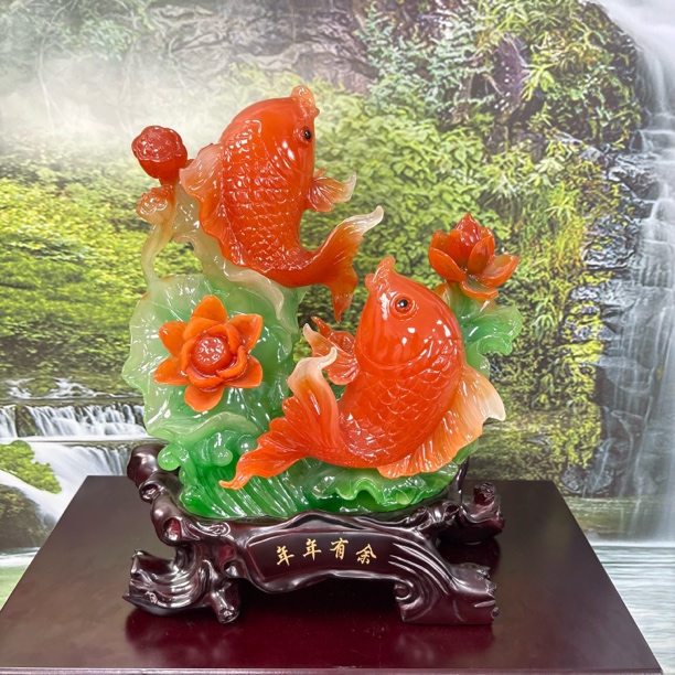 年年有余 鱼摆件 前台 客厅 玄关 酒柜 工艺品摆件