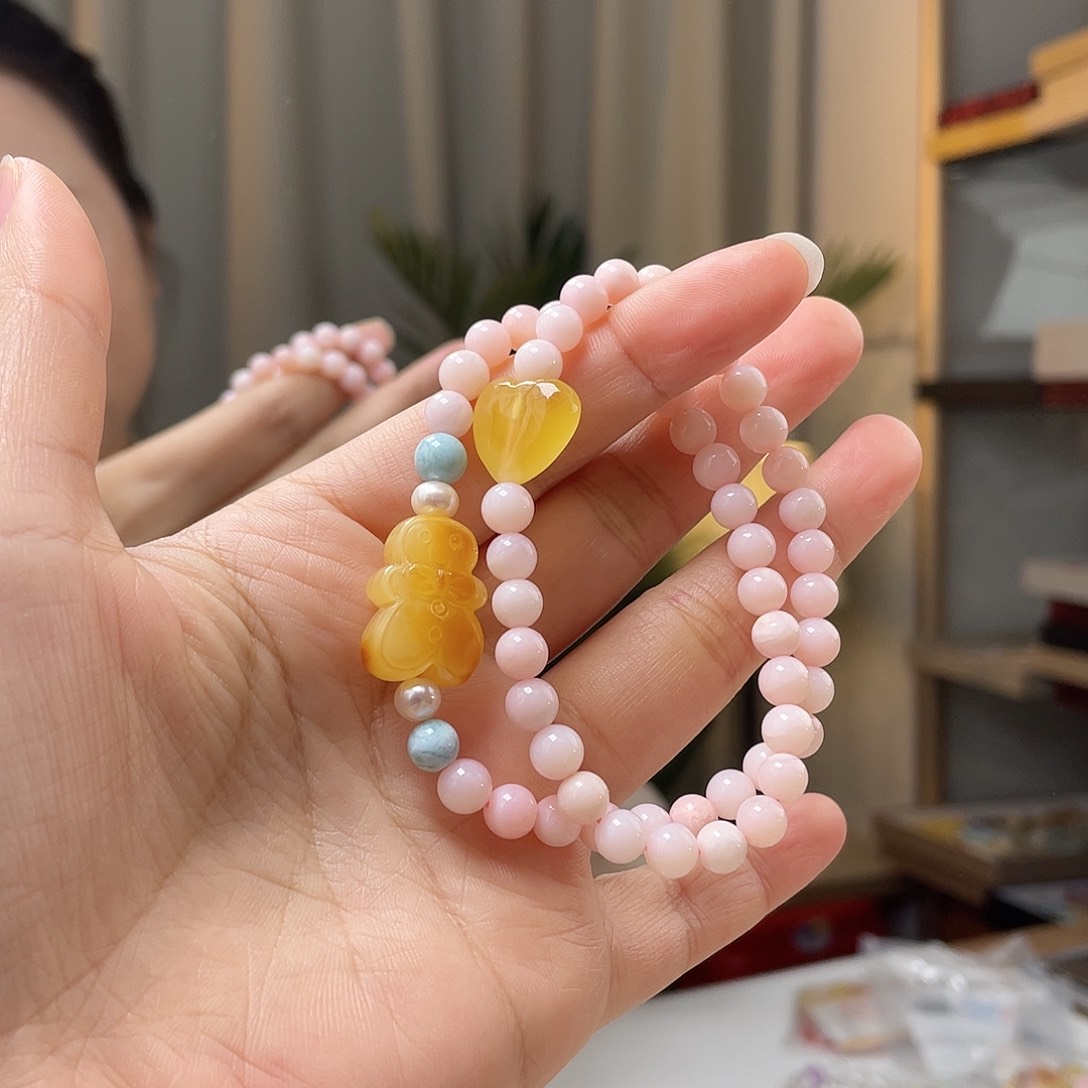 蜜蜡裸石未镶嵌蜜蜡手串