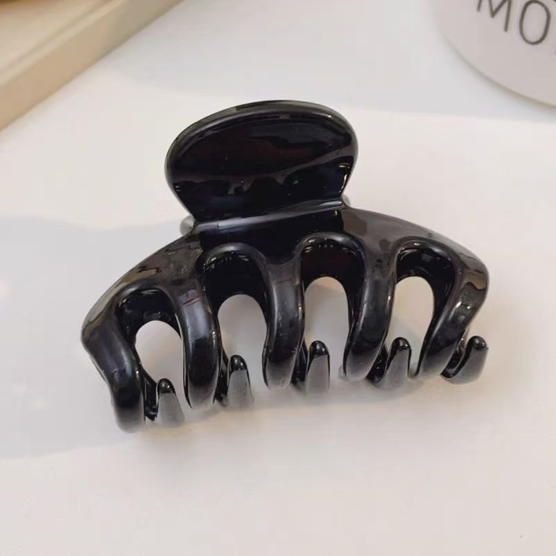 很能抓光泽高级感抓夹女新款高品质大号鲨鱼夹简约后脑勺发夹2032