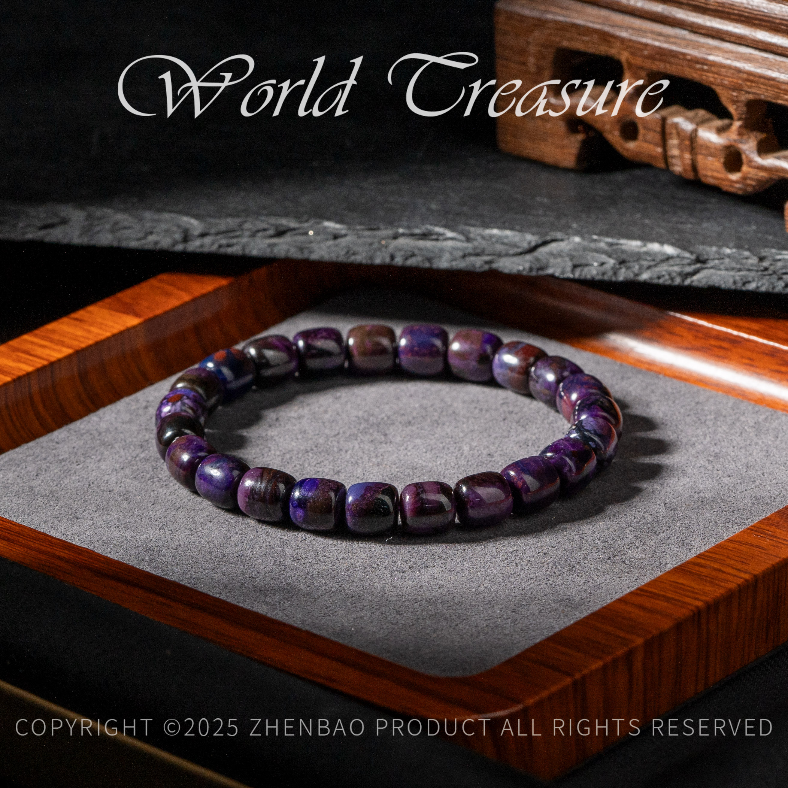 幻彩玉化舒俱来桶珠手串/7mm+/多样性发一/C2633/孤