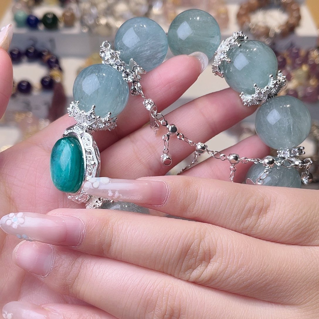 水晶手链合金花**落尺寸