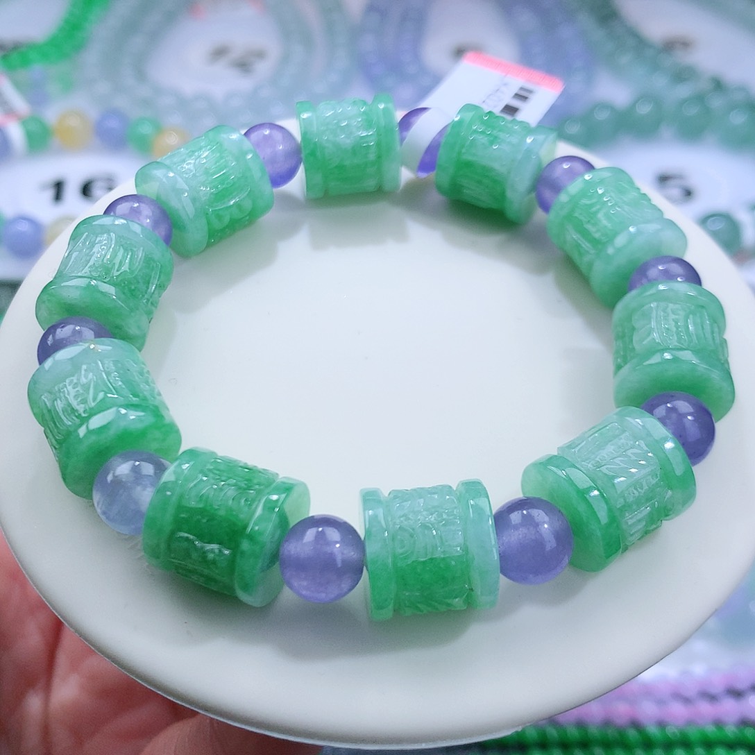 翡翠手链未镶嵌卡11.5