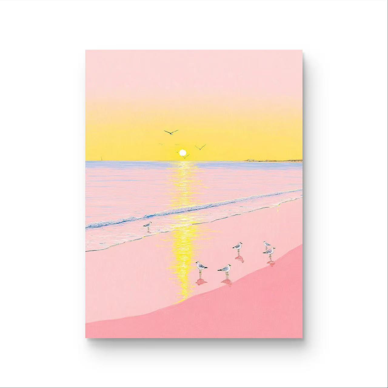 《粉滩鸥影》原创手绘画/60x80cm/创意系列CY-223