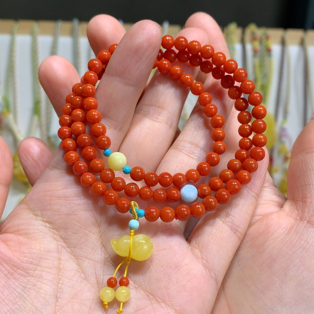 南红玛瑙手链未镶嵌5m m