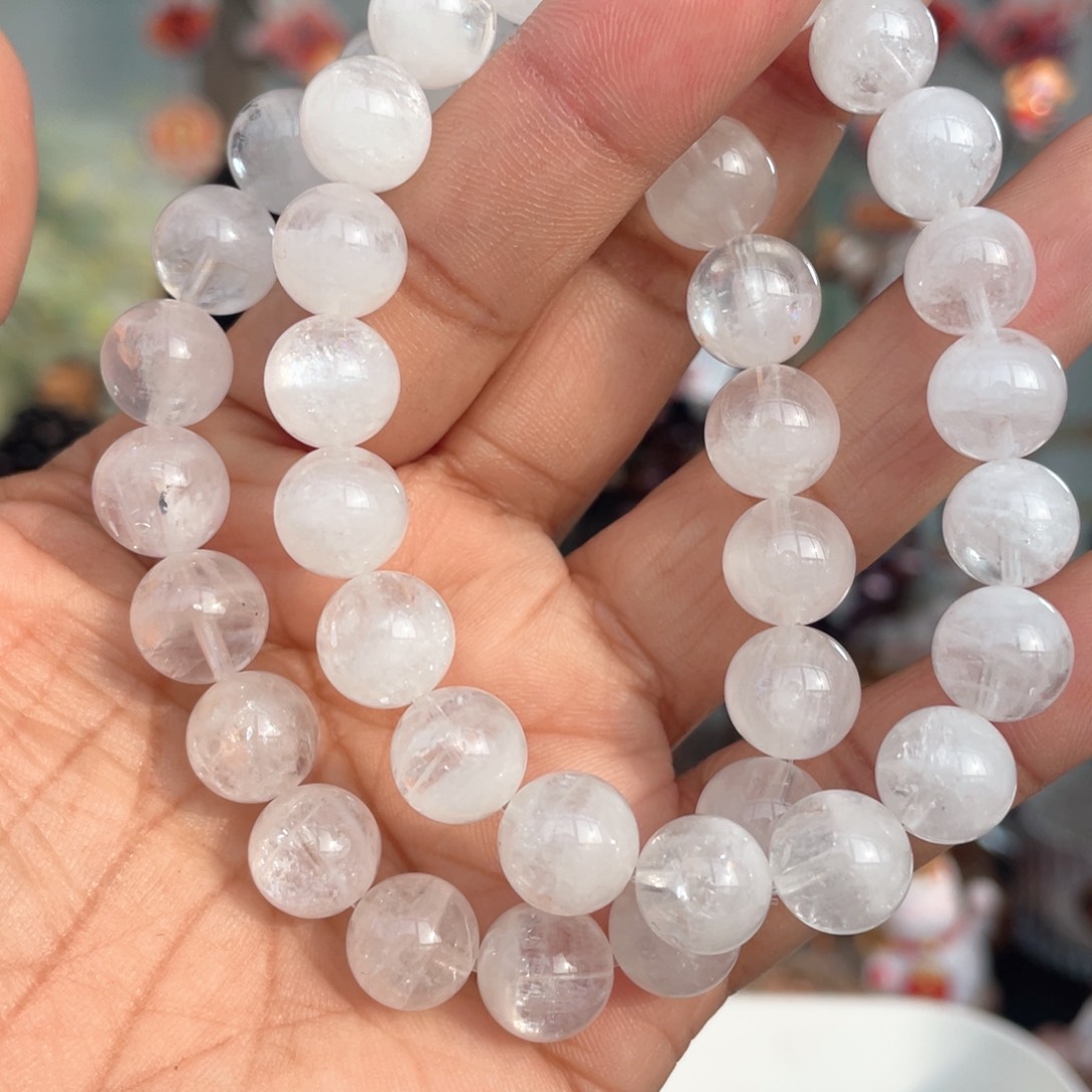 水晶手串未镶嵌10mm白幽灵手串多样性发其一